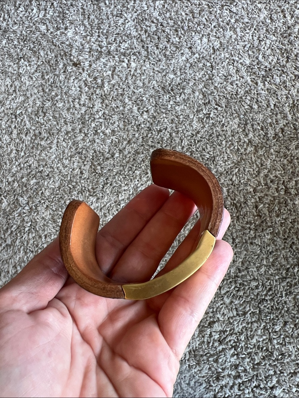 Fendi Zucca Snakeskin Leather Cuff Bracelet - Picture 4 of 11